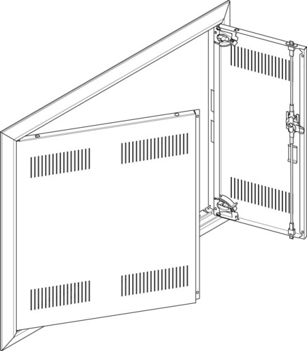 ABN Blendrahmen + Tür für UP-VT,3x4-reihig GBRU34TL