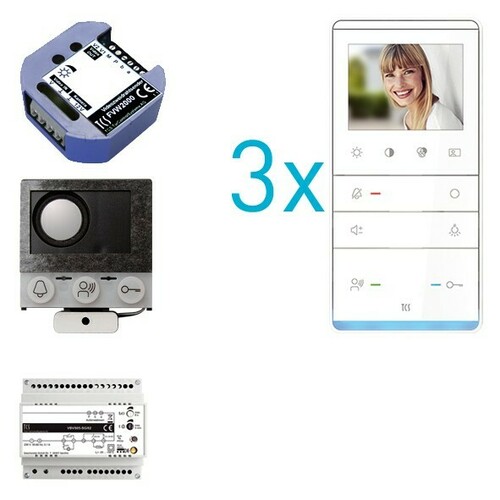 TCS Tür Control video:pack Einbau für 3 Wohneinheit PVIF030/001