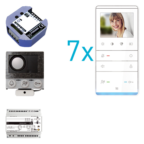 TCS Tür Control video:pack Einbau für 7 Wohneinheit PVIF070/001