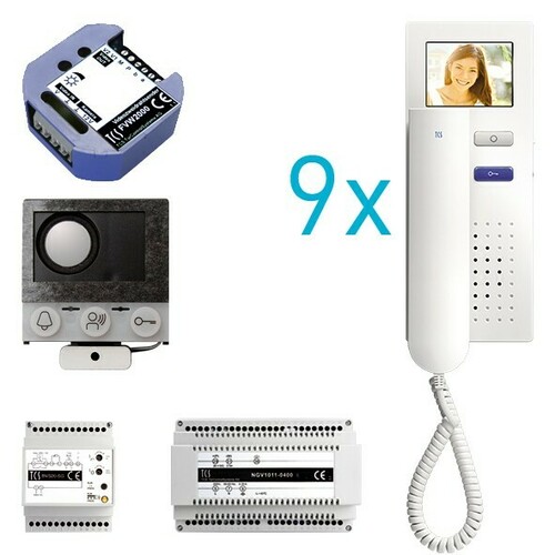 TCS Tür Control video:pack Einbau für 9 Wohneinheit PVIF090/001