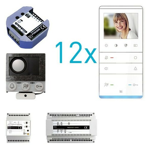 TCS Tür Control video:pack Einbau für 12 Wohneinheit PVIF120/001