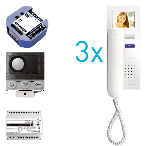 TCS Tür Control video:pack Einbau für 3 Wohneinheit PVIH030/001