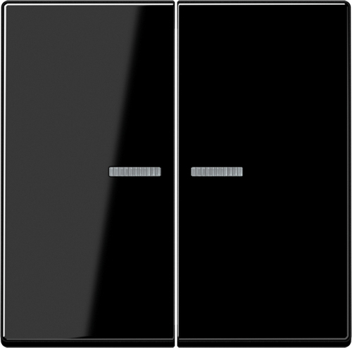 Jung Wippe 2-fach bel. schwarz A 595 BF KO5 SW Jung Wippe 2-fach bel. schwarz A 595 BF KO5 SW