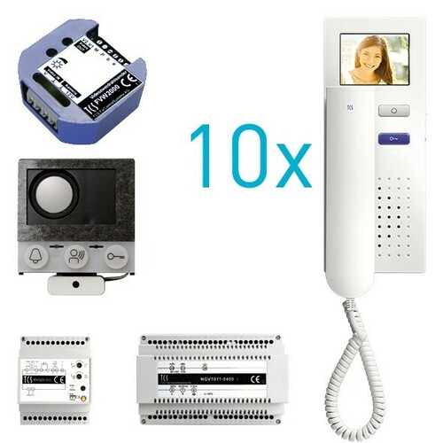 TCS Tür Control video:pack Einbau für 10 Wohneinheit PVIH100/001