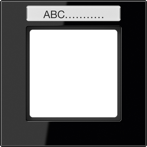 Jung Rahmen 1-fach Schriftfeld schwarz AC 581 BFNA SW