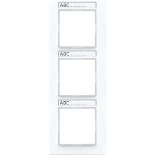 Jung Rahmen 3-f Schriftf. senkr alpinweiß AC 583 BFNA WW