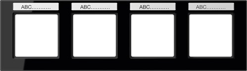 Jung Rahmen 4-f Schriftf.waager schwarz AC 5840 BFNA SW