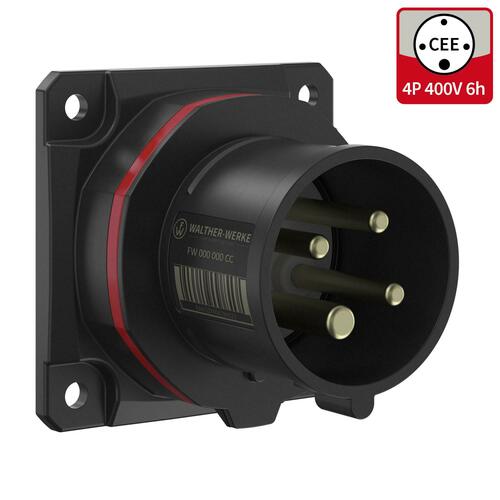 Walther Werke CEE NEO Anbaugerätestecker gerade 16A 4P 6h FW610406CC Walther Werke CEE NEO Anbaugerätestecker gerade 16A 4P 6h FW610406CC