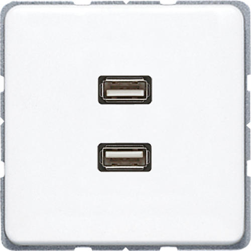 Jung Multimediadose 2 x USB alpinweiß MA CD 1153 WW