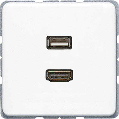 Jung Multimediadose HDMI + USB alpinweiß MA CD 1163 WW
