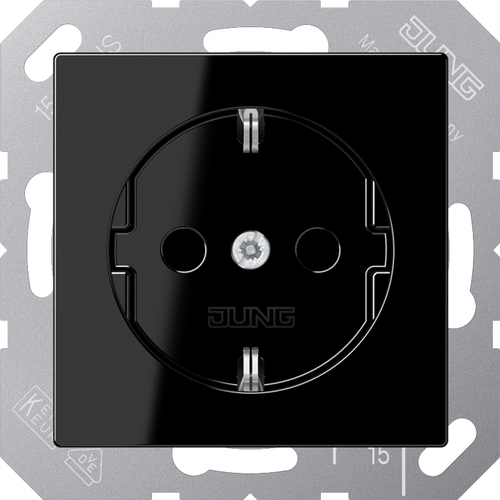 Jung SCHUKO-Steckdose schwarz A 1520 NBF SW Jung SCHUKO-Steckdose schwarz A 1520 NBF SW