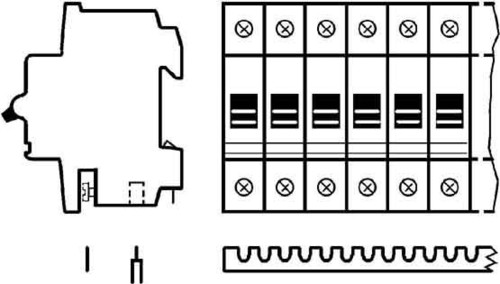 ABB Stotz S&J Univers.Kammschiene 2p. 12qmm 12TE SZ-KS2/12