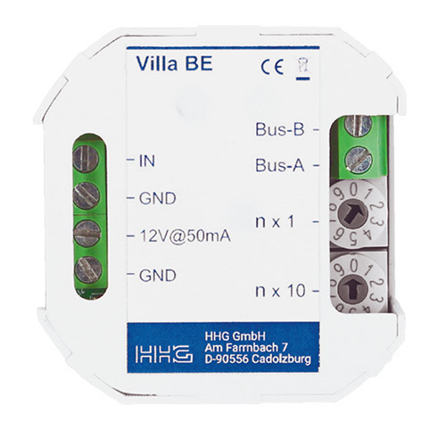 HHG Bus-Eingangsmodul mit 12V Villa BE HHG Bus-Eingangsmodul mit 12V Villa BE