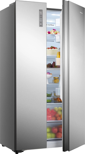 Hisense Kühl/Gefrierkombi SbS steel look RS677N4ACC