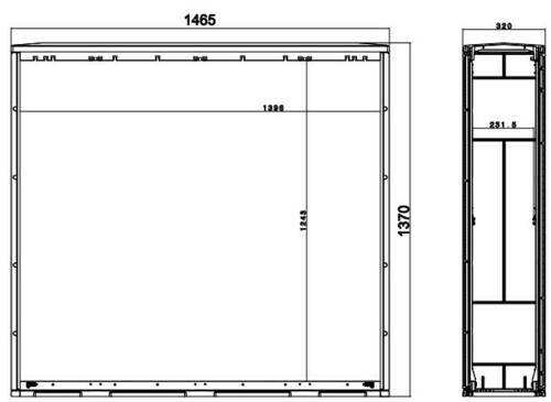 GSAB Elektrotechnik Normkabelverteilerschrank HxBxT:1300x1465x320 3S1300MDSPIMC