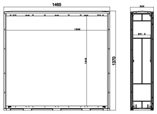 GSAB Elektrotechnik Normkabelverteilerschrank HxBxT:1300x1465x320 3S1300PIMC