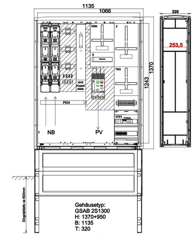 GSAB Elektrotechnik Wandlermessung Mainova 400A 49.W400.AR-01