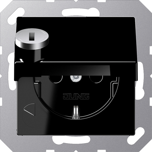 Jung SCHUKO-Steckdose 16A 250V Klappdeckel A 1520 BFKLSL SW