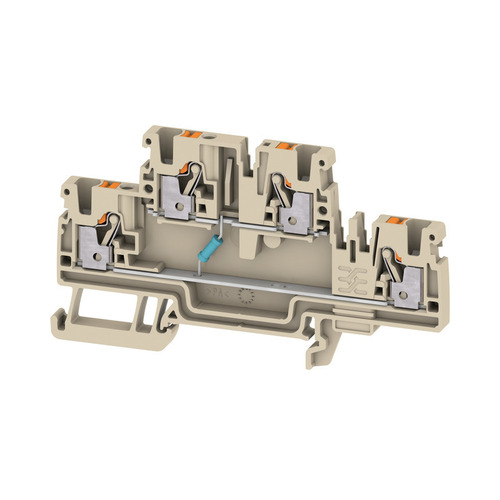 Weidmüller Bauelement-Reihenklemme, PUSH IN, dunkelbeige A2T 2.5 EM1 R 1K8