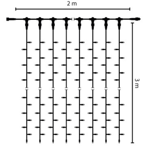 Scharnberger+Hasenbein LED-Lichtervorhang 2x3m 230V Ind. wws 58531