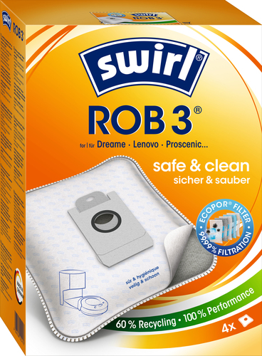 Swirl Staubbeutel für Dreame,Eufy,etc. ROB 3 EcoPor VE4 Swirl Staubbeutel für Dreame,Eufy,etc. ROB 3 EcoPor VE4
