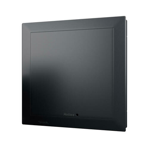 Helios Ventilatoren Fassadenblende ohne Filter, schwarz ELS-FB-F black