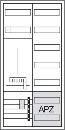 Hager Komplettschrank 1ZP/VF-5rh/APZ,uni.Z ZB325C15LS
