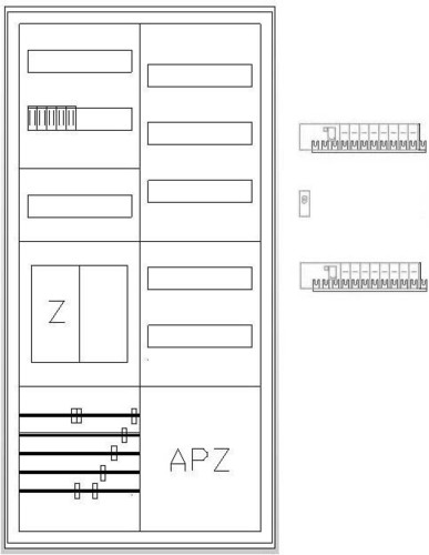 ABN Zählerschrank eHZ 1Z 1R 1V1APZ S27EB111V2D