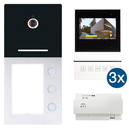 HHG Set mit AS AP 3-Fam. mit Monitor Basic Villa AP Set 3 B HHG Set mit AS AP 3-Fam. mit Monitor Basic Villa AP Set 3 B