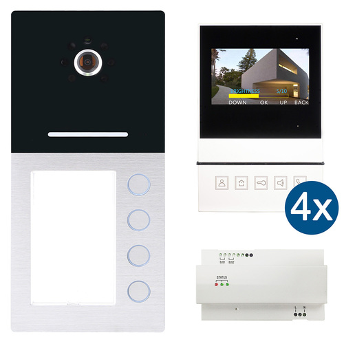 HHG Set mit AS AP 4-Fam. mit Monitor Basic Villa AP Set 4 B HHG Set mit AS AP 4-Fam. mit Monitor Basic Villa AP Set 4 B