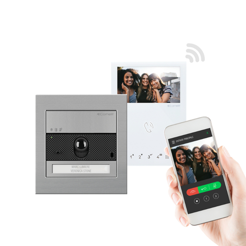 Comelit Group Einfamilienhauskit Ultra 1WEMonitorMiniHFWiFi KVU8190W