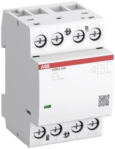 ABB Stotz S&J Installationsschütz 4S/0Ö, 415 V AC/DC ESB63-40N-08 M0840