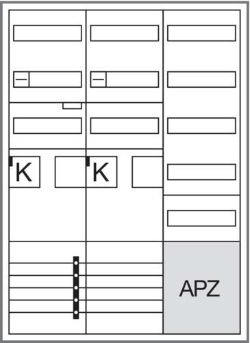 Hager Komplettschrank 2ZP/RES/VF-5rh/APZ ZB33SEH25LS
