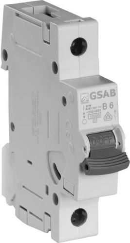 GSAB Elektrotechnik Leitungsschutzschalter 1-pol. B 6A LSS1B6
