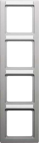 Berker Rahmen 4-fach alu/lack mit BSF senkrecht 10146014