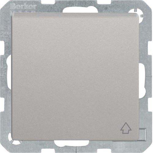 Berker SCHUKO-Steckdose alu/lack mit Klappdeckel+BSF 47516074