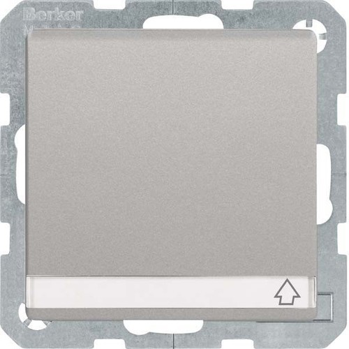 Berker SCHUKO-Steckdose alu/lack mit Klappdeckel+BSF 47526084