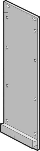 Heitec Frontplatte Kassette flach 6HE/10TE 3685.633
