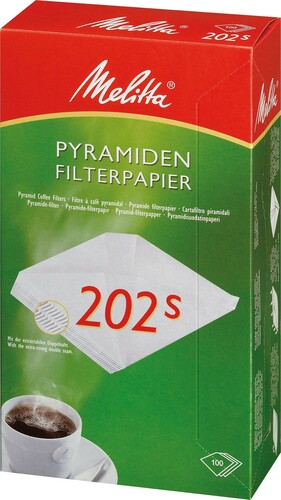 Melitta Prof. Coffee Pyramidenfilterpapier Pa SF 202 S (VE100)
