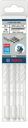 Bosch Power Tools PRO SDS plus-5X Hammerbohrer 10 x 2608833902VE(10)