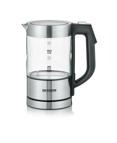 Severin Glas-Wasserkocher 0,5L,40-100Grad WK 3458eds-geb/sw