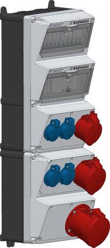Mennekes Steckdosen-Kombination 650x225mm 63A IP44 956668