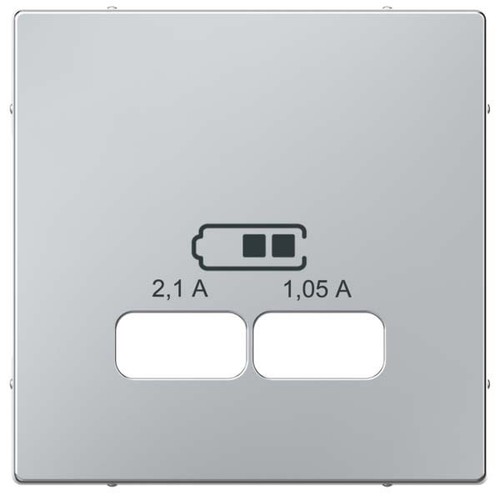 Merten Zentralplatte aluminium f.USB Ladest.Einsatz MEG4367-0460