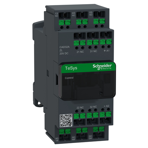 Schneider Electric Hilfsschütz 3S2Ö 20V Dc Gl Snapin CAD32AZL