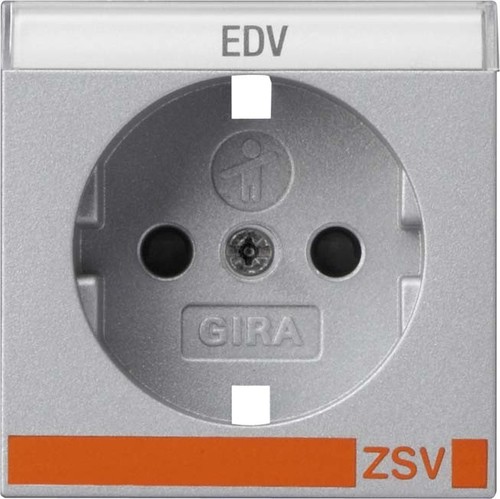 Gira Abdeckung SCHUKO aluminium BSF+SH ZSV 0923326