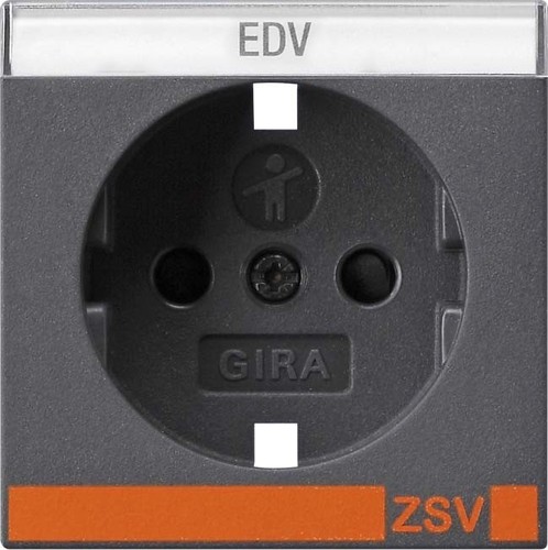 Gira Abdeckung SCHUKO anthrazit BSF+SH ZSV 0923328