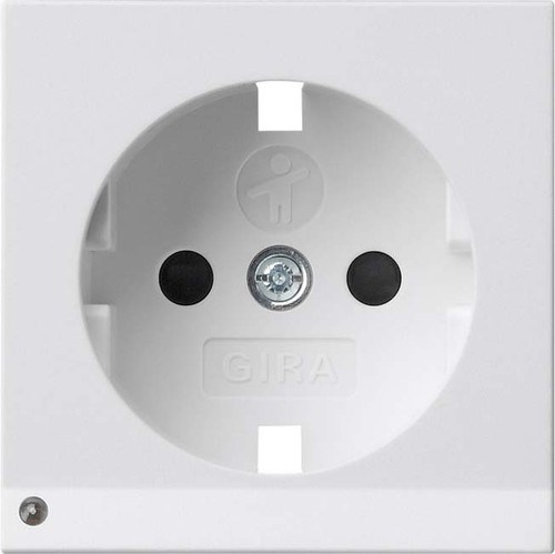 Gira Abdeckung SCHUKO reinweiß LED-Leuchte+SH 093627