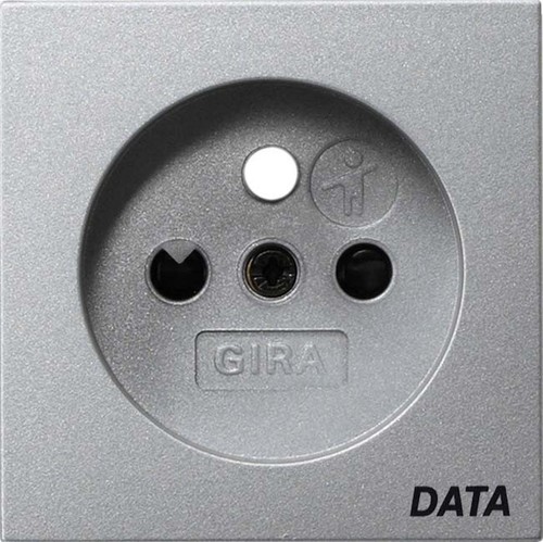 Gira Abd. Steckd. Erdstift aluminium Data+SH 096926