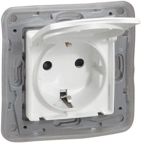 Legrand (BT) Niloe Schutzkont.Steckdose ultraweiß, Spreizkr. Legrand 664532