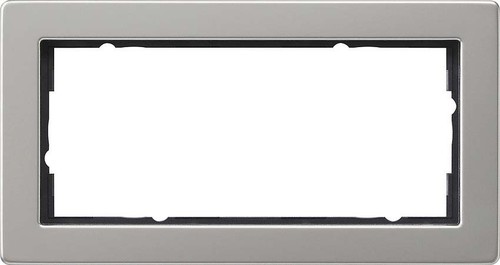 Gira Abdeckrahmen 2-fach ch edelstahl ohne.M. 100233